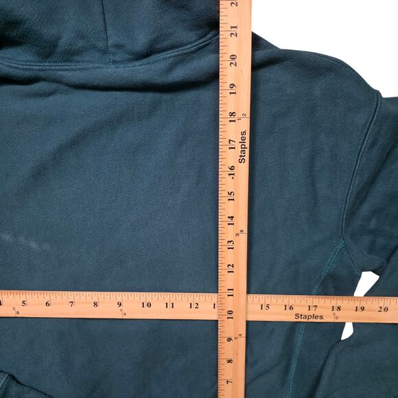 Champion Reverse Weave Hoodie Men S Turquoise Blue Y2K - Picture 5 of 8